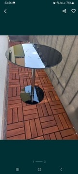 Stolik kawowy czarny na balkon nowoczesny