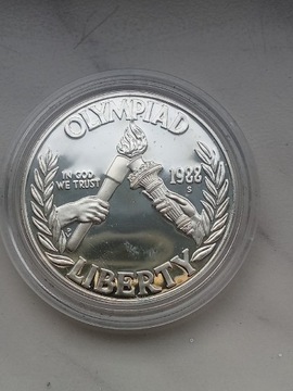 USA 1 Dollar 1988 r Znicz Wolności srebro 
