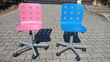 Krzesło dziecięce Ikea Jules niebieskie