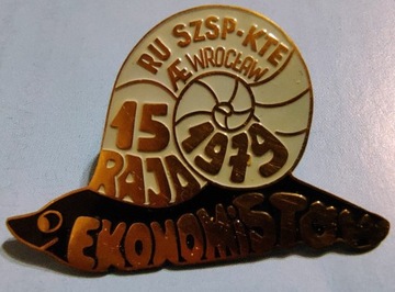 Przypinka Rajd Ekonomistów Wrocław AE 1979