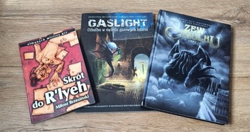 Zestaw RPG Zew Cthulhu 6 Edyca + Dodatek Cthulhu Gaslight + Skrót do R'yleh