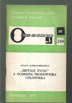 Metale życia a ochrona środowiska człowieka 1973