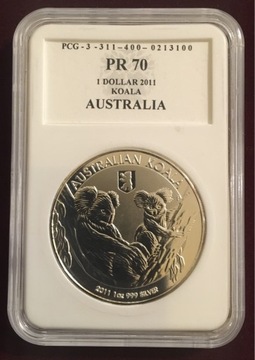 Koala 2011 privy mark, 1 uncja srebra, rzadka