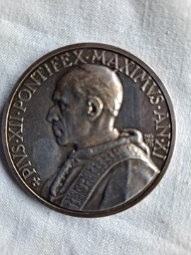 Medal kolekcjonerski srebro Pius XII