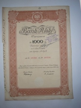 BANK POLSKI 1000 ZŁ+ 500 zł  1934r ( 2 szt. razem)
