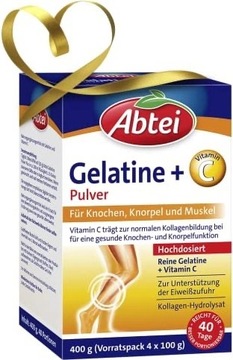 Abtei Gelatine żelatyna w proszku + Wit. C 400g