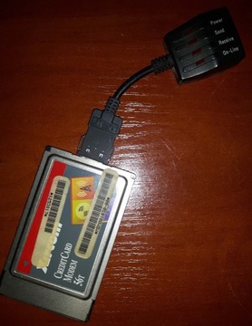Jedna karta PCMCIA XIRCOM modem z kabelkiem 