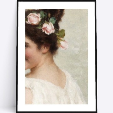 A3 Plakat reprodukcja obrazu kobieta z kwiatami