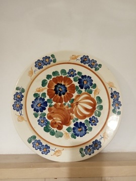 Ozdobny talerz ręcznie malowany