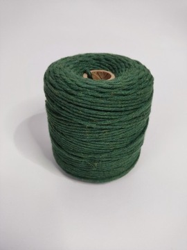 Sznurek do Makramy bawełniany Zielony 3mm 200m