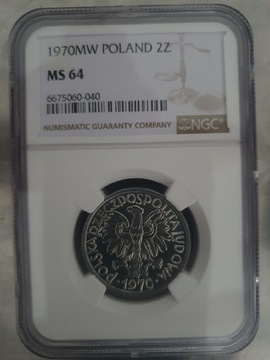 2 zł Jagody 1970r Mennicza  NGC MS64 !