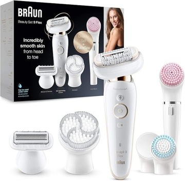 depilator Braun Silk-épil 9 Flex z elastyczną głowicą oraz FaceSpa