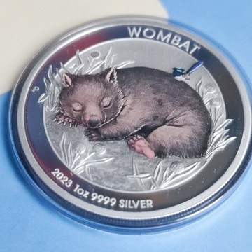 Srebrna Moneta WOMBAT 2023 KOLOR Perth Mint 1oz