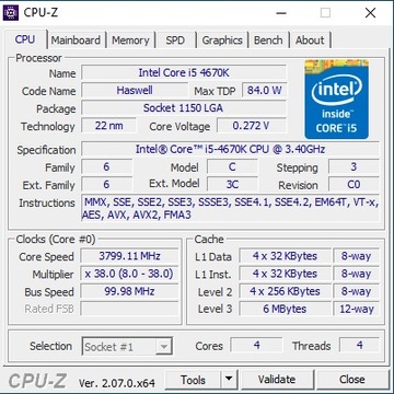 Intel I5-4670K + chłodzenie