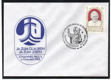 Jan Paweł II - Austria 1988r.- koperta