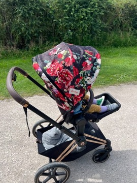 Wozek Cybex Dark Blossom/Cybex Blossom Torba +extr