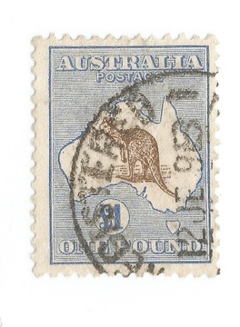 AUSTRALIA 1916 KANGUR JEDEN FUNT 1 GBP RRR