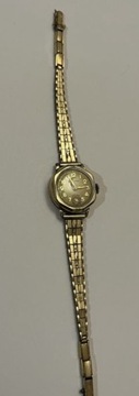 Zegarek damski cylindrowy 10 microns złota Perełka