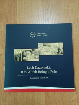 Folder LECH KACZYŃSKI Warto być Polakiem J.Ang.