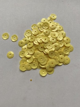 Cekiny żółte 8mm 10g