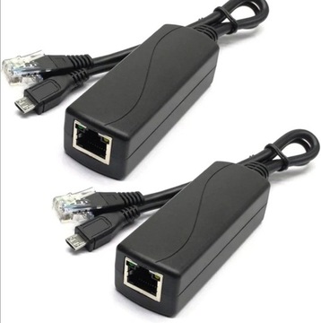 Aktywny rozdzielacz PoE 5v 2,4A Usb C Etherne 2szt