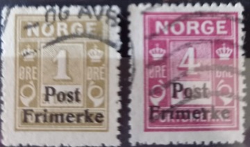 Znaczki pocztowe Norwegia 1929r.z serii nadruk. 
