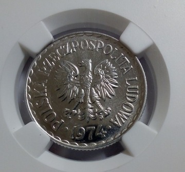 1 zł 1974 NGC MS64 PL