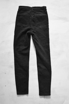 czarne jeansy z wysokim stanem rurki hm 34 XS 