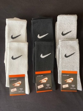 Zestaw długich skarpet NIKE na wiosnę r. 36-40  