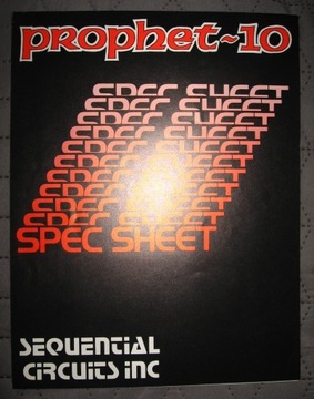 Sequential Circuits Prophet 10 syntezator broszura