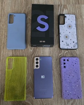 Smartphone Samsung S21 5G Fioletowy (4xetui - gratis)