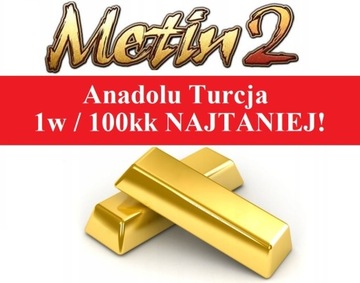 Metin2 Anadolu 100kk YANG (1 WON) ONLINE 24/7