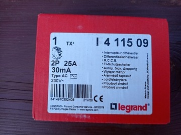 Wyłącznik różnicowo-prądowy Legrand 411509