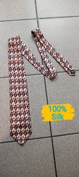 Jedwabny krawat, Marks & Spencer, 100% Silk