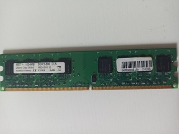 MTD 1 GB DDR2-800, DIMM Chip 64Mx8 CL5
