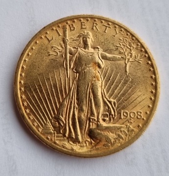 USA 20 dolarów 1908