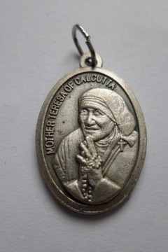 Stary medalik Matka Teresa z Kalkuty-Módl się za nas