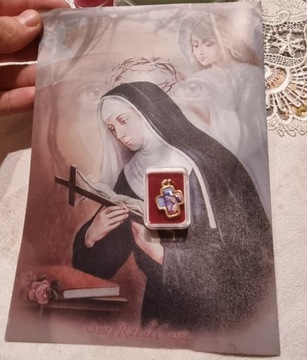 Santa Rita kalendarz+medalik relikwia 
