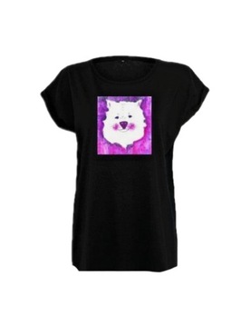 T-shirt damski, pies, samoyed, samojed, szpic