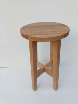 Taboret drewniany DĄB 60cm-hoker dębowy OLEJOWANY