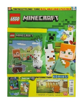 Magazyn Czasopismo LEGO Minecraft- 08/2023 - Alex, mała lama i pszczoła