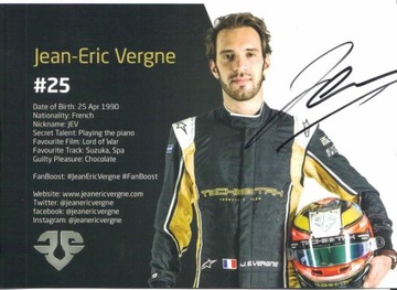 Jean-Eric Vergne - Formuła 1 - Autograf!