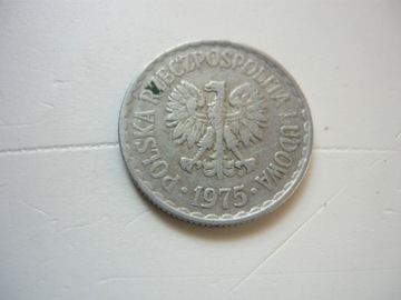 Monety 1 zł z 1975r,1szt,kpl.