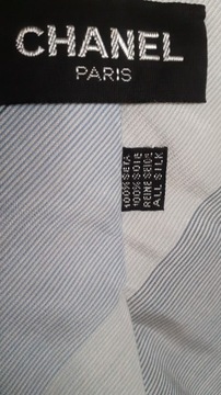Oryginalny krawat Chanel, jedwabny krawat Chanel .