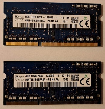 Pamięć RAM DDR3L SK Hynix HMT451S6BFR8A-PB (2x4GB)