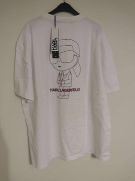 Oryginalna Koszulka Karl Lagerfeld Biała rozmar M