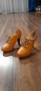 Buty 40 damskie kobiece pomarańczowe obcas