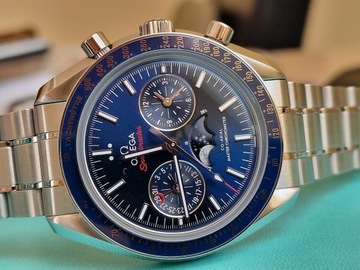 Omega Moonphase BLUE  bransoleta, pasek, 05.2022