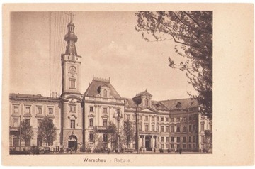 WARSZAWA- Warschau. Rathaus- 1917 Feldpost