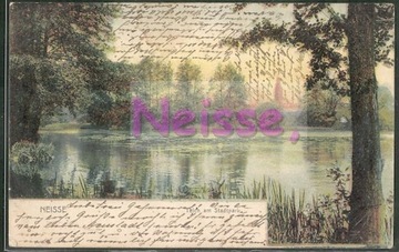 NYSA Neisse,Stadtpark park miejski staw 1905